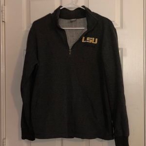 LSU Grey Quarter Zip